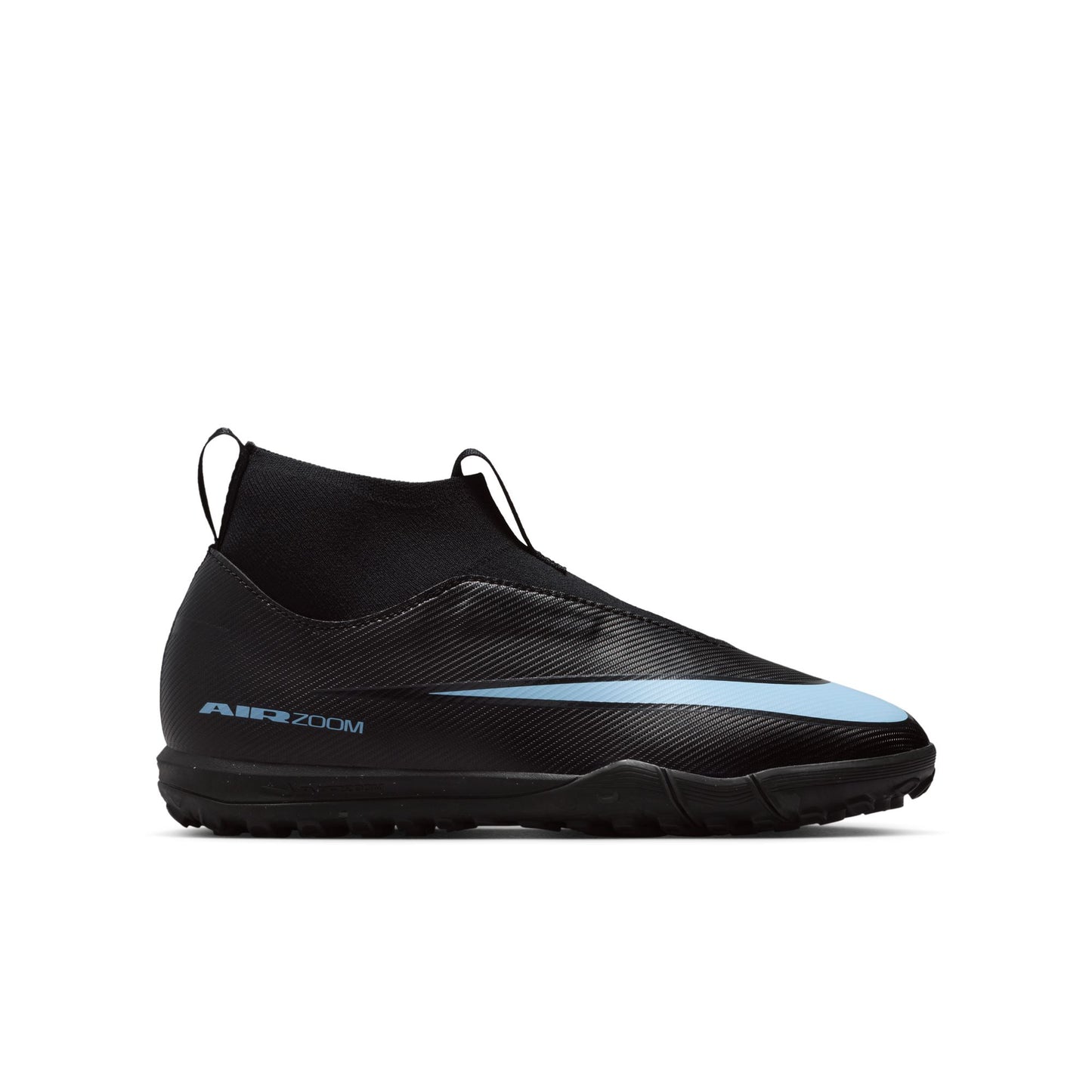 Nike Junior Superfly 10 Academy TF Turf Soccer Shoes - Black/Ice Blue