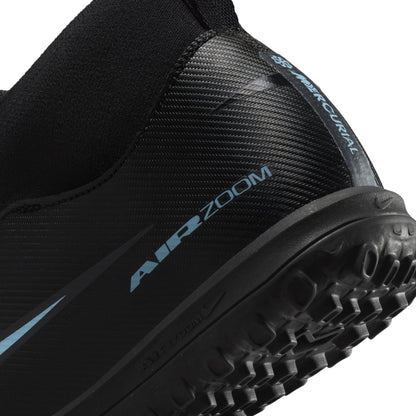 Nike Junior Superfly 10 Academy TF Turf Soccer Shoes - Black/Ice Blue