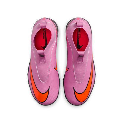 Nike Junior Superfly 10 Academy TF Turf Soccer Shoes -Magic Flamingo/Black-Total Crimson