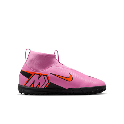 Nike Junior Superfly 10 Academy TF Turf Soccer Shoes -Magic Flamingo/Black-Total Crimson