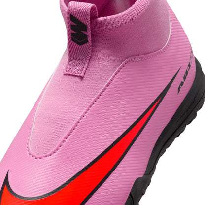 Nike Junior Superfly 10 Academy TF Turf Soccer Shoes -Magic Flamingo/Black-Total Crimson