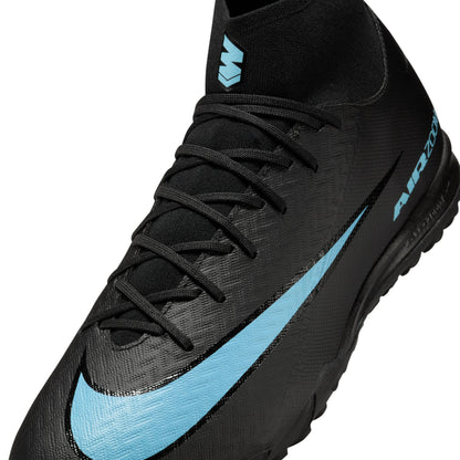 Nike Zoom Superfly 10 Academy TF Turf  Soccer Shoes - Black/ Ice Blue