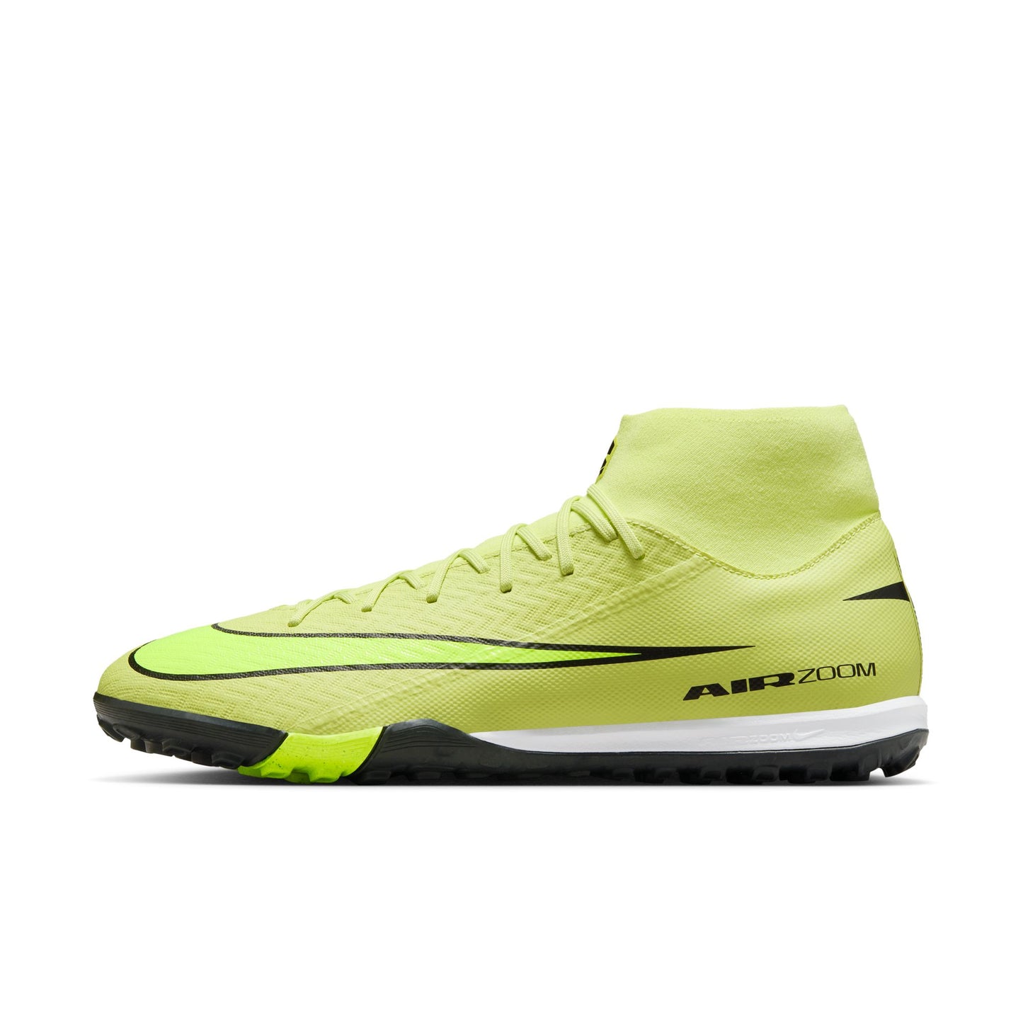 Nike Air Zoom Mercurial Superfly 10 Academy TF Turf Soccer Shoes - Limelight/Volt-Hyper Crimson