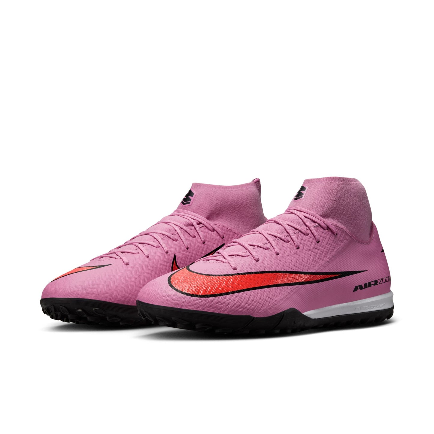 Nike Air Zoom Mercurial Superfly 10 Academy TF Turf Soccer Shoes - Magic Flamingo/ Black Total Crimson