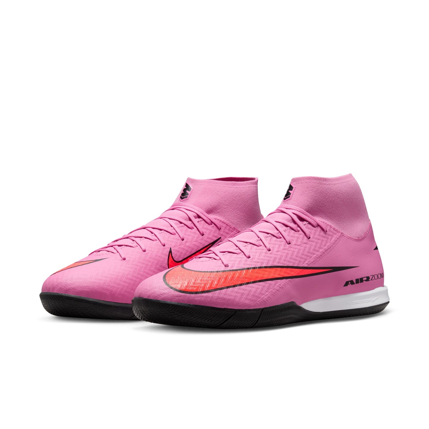 Nike Air Zoom Mercurial Superfly 10 Academy IC Indoor Soccer Shoes - Magic Flamingo/ Black Total Crimson