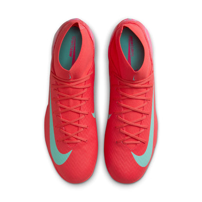 Nike Air Zoom Mercurial Superfly 10 Academy Indoor Soccer Shoes - Ember Glow/ Aurora Green