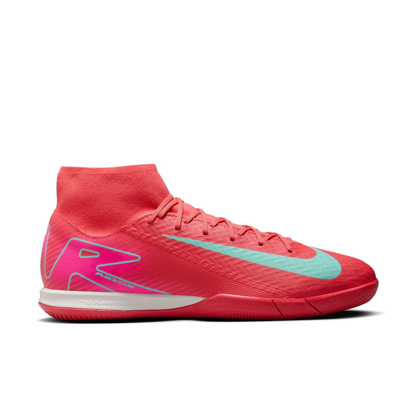 Nike Air Zoom Mercurial Superfly 10 Academy Indoor Soccer Shoes - Ember Glow/ Aurora Green