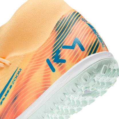 Nike Air Zoom Mercurial Superfly 10 Academy Kylian Mbappé TF Turf Soccer Shoes - Melon Tint/Neo Turq Igloo