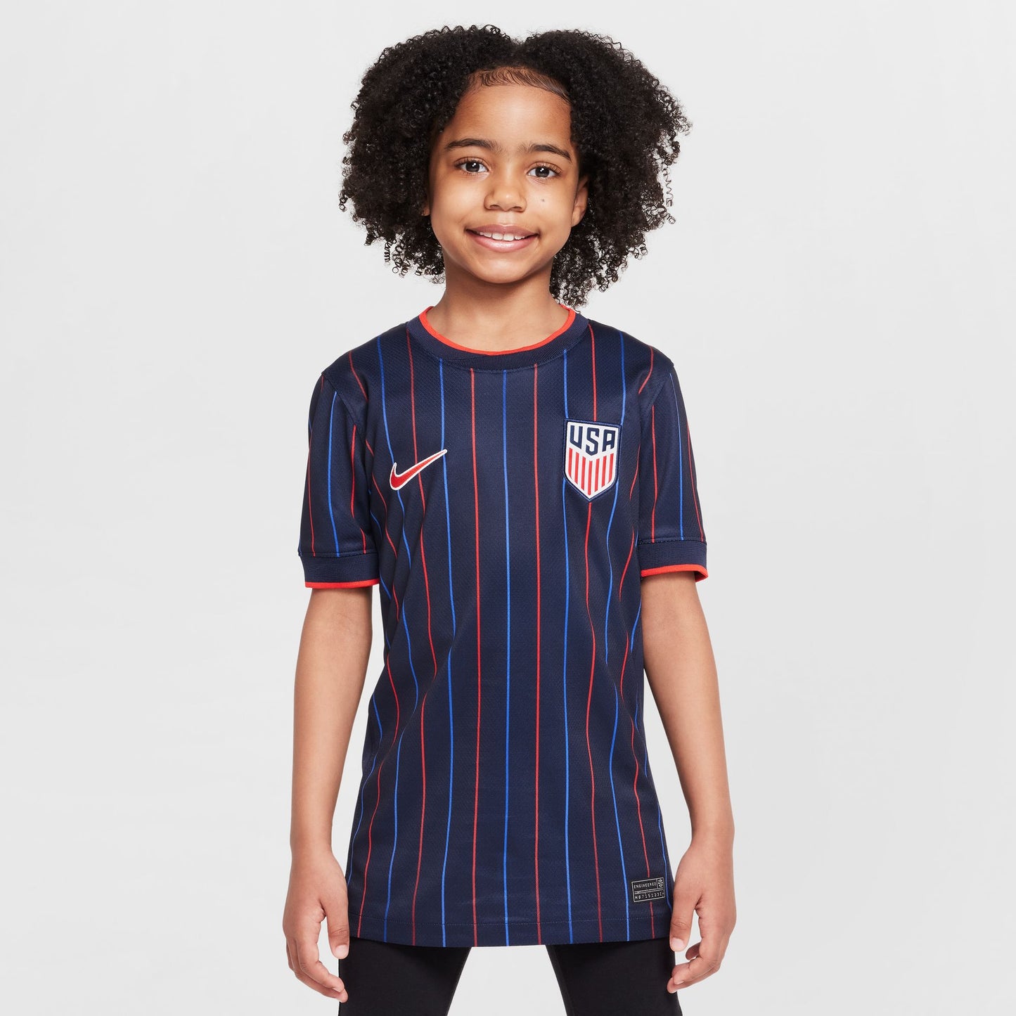 Youth Nike Replica USMNT Away Jersey 2025 - Obsidian / Challenge Red
