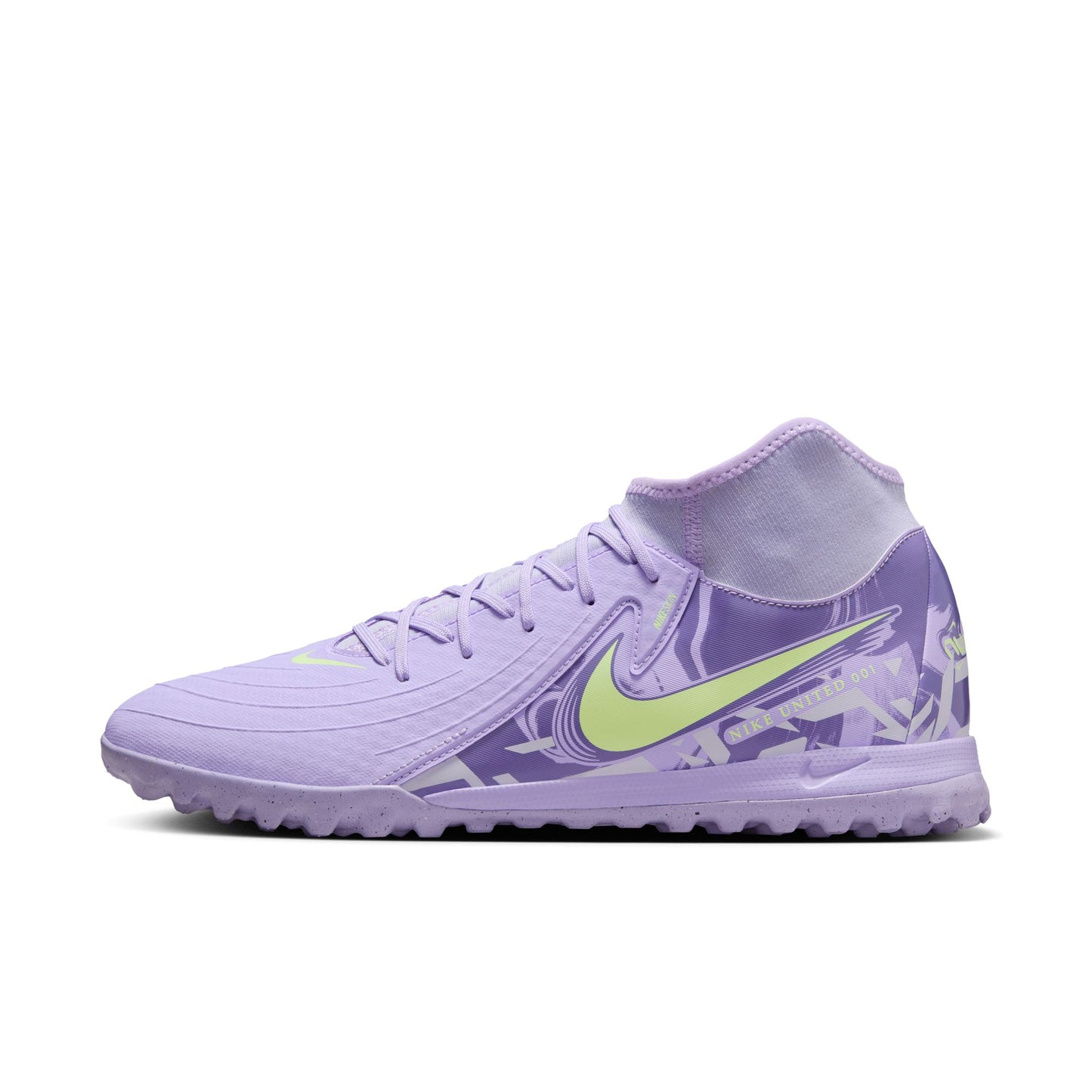 Nike Phantom Luna II Academy TF Turf Soccer Shoes NU1 - Purple Agate/ Barely Volt