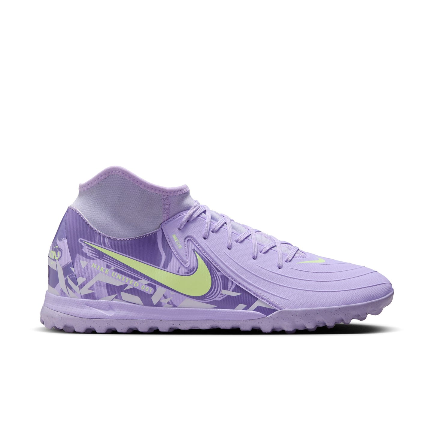 Nike Phantom Luna II Academy TF Turf Soccer Shoes NU1 - Purple Agate/ Barely Volt
