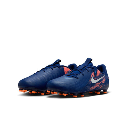 Nike Junior Phantom GX Academy FG/MG Firm Ground Soccer Cleats- Blue Void/Chrome