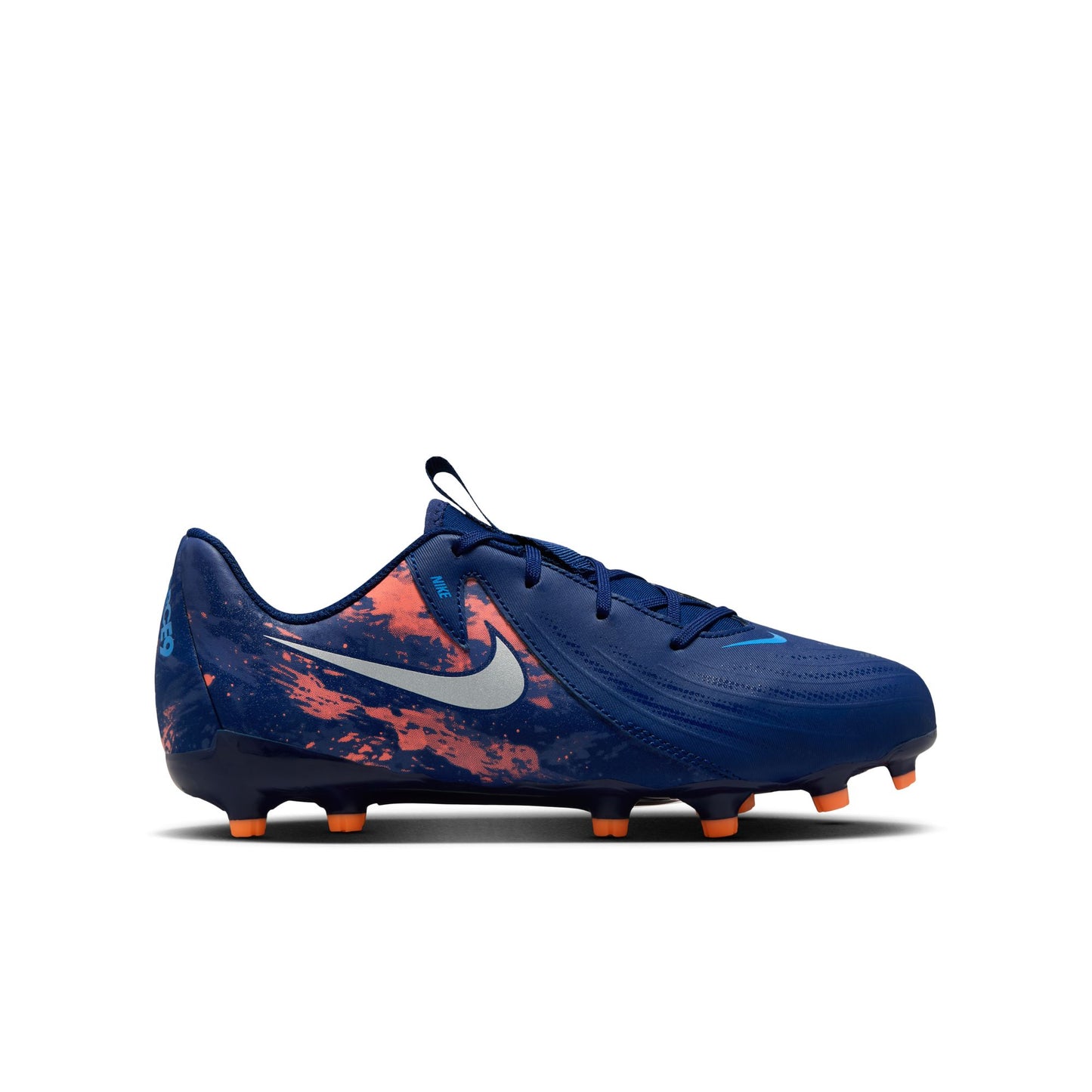 Nike Junior Phantom GX Academy FG/MG Firm Ground Soccer Cleats- Blue Void/Chrome