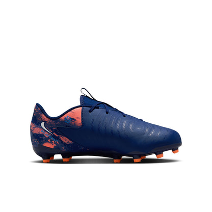 Nike Junior Phantom GX Academy FG/MG Firm Ground Soccer Cleats- Blue Void/Chrome