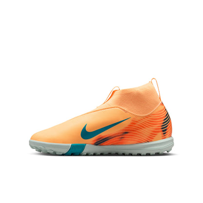 Nike Junior Superfly 10 Academy Kylian Mbappe TF Turf Soccer Shoes - Melon Tint/Neo Turq-Igloo