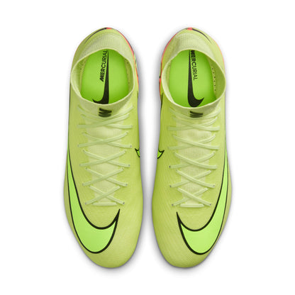 Nike Zoom Superfly 10 Pro FG Firm Ground Soccer Cleats - LimeLight/ Volt Hyper Crimson