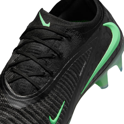 Nike Phantom 6 Low Elite FG Firm Ground Soccer Cleat - Black/ Illusion Green