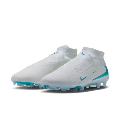 Nike United Phantom 6 High Elite FG Firm Ground Soccer Cleats - White/ Dusty Cactus/ White