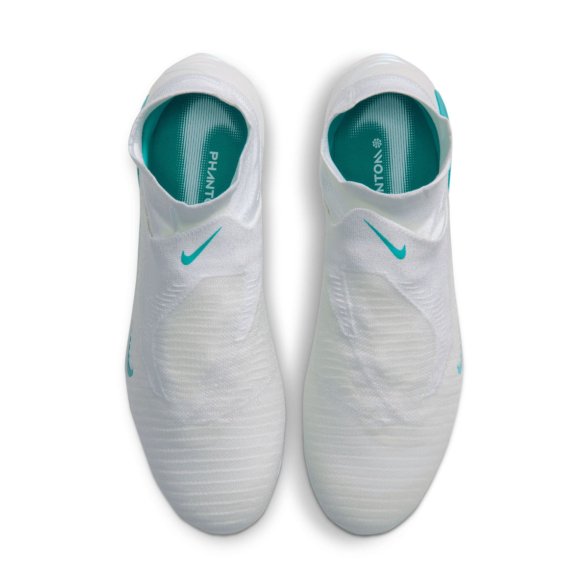 Nike United Phantom 6 High Elite FG Firm Ground Soccer Cleats - White/ Dusty Cactus/ White