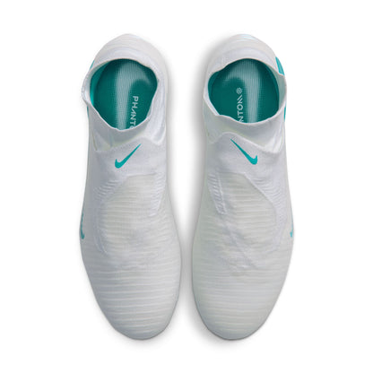 Nike United Phantom 6 High Elite FG Firm Ground Soccer Cleats - White/ Dusty Cactus/ White