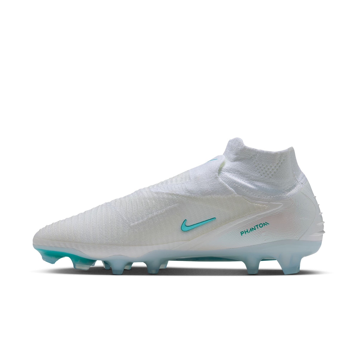Nike United Phantom 6 High Elite FG Firm Ground Soccer Cleats - White/ Dusty Cactus/ White