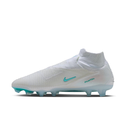 Nike United Phantom 6 High Elite FG Firm Ground Soccer Cleats - White/ Dusty Cactus/ White