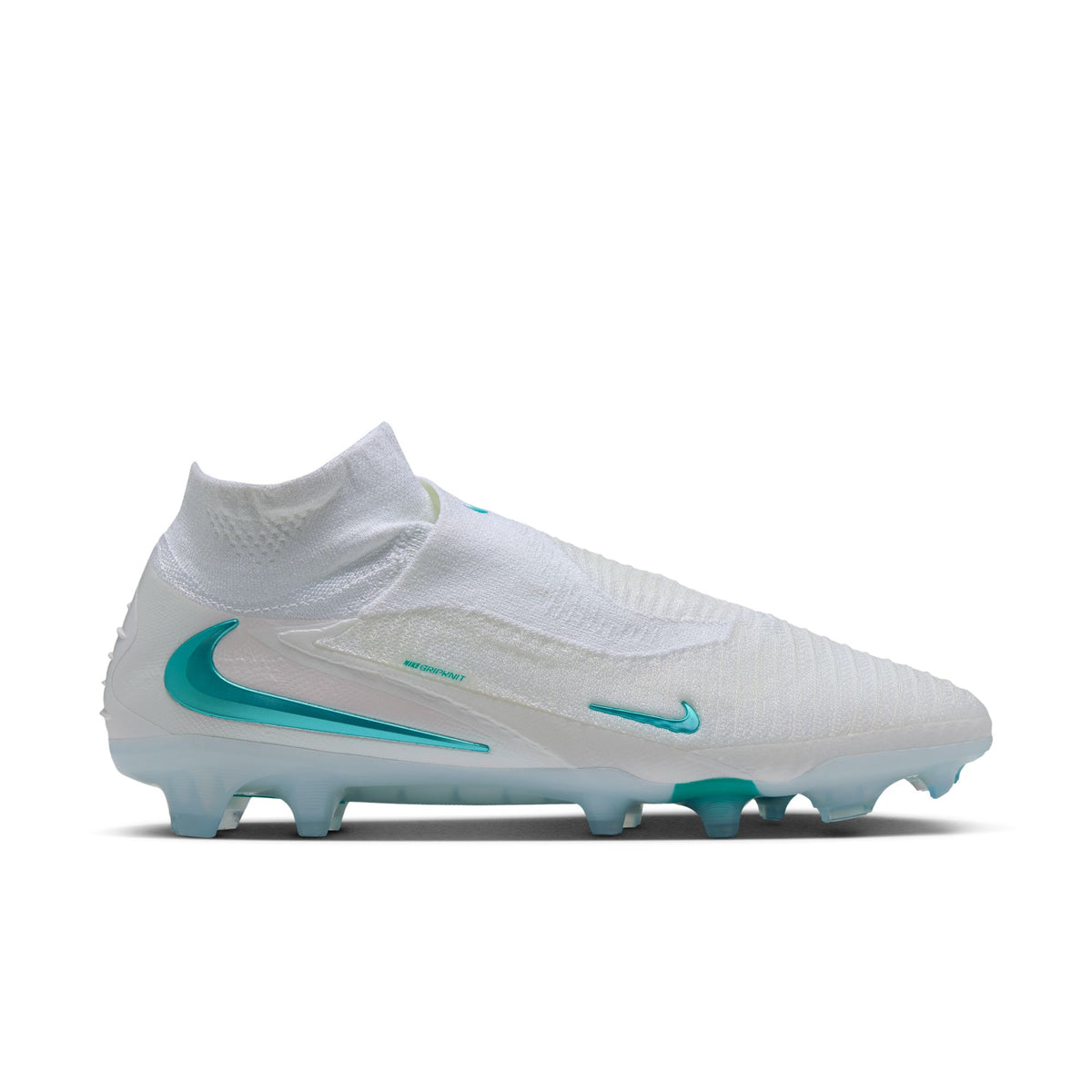 Nike United Phantom 6 High Elite FG Firm Ground Soccer Cleats - White/ Dusty Cactus/ White