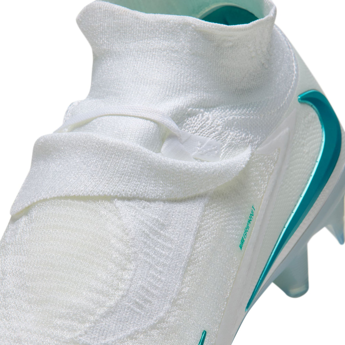Nike United Phantom 6 High Elite FG Firm Ground Soccer Cleats - White/ Dusty Cactus/ White