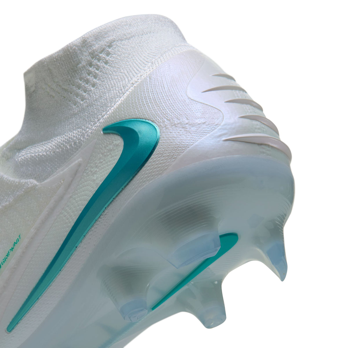 Nike United Phantom 6 High Elite FG Firm Ground Soccer Cleats - White/ Dusty Cactus/ White