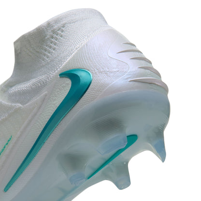 Nike United Phantom 6 High Elite FG Firm Ground Soccer Cleats - White/ Dusty Cactus/ White