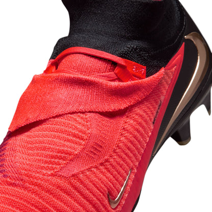 Nike Phantom 6 High Elite FG Firm Ground Soccer Cleats - Bright Crimson/ Blur Black