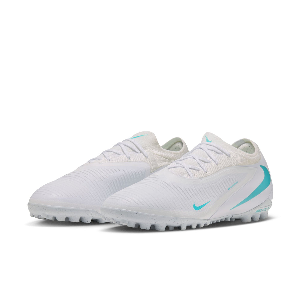 Nike React Phantom 6 Low Pro TF Turf Soccer Shoes - White/ Dusty Cactus/ White
