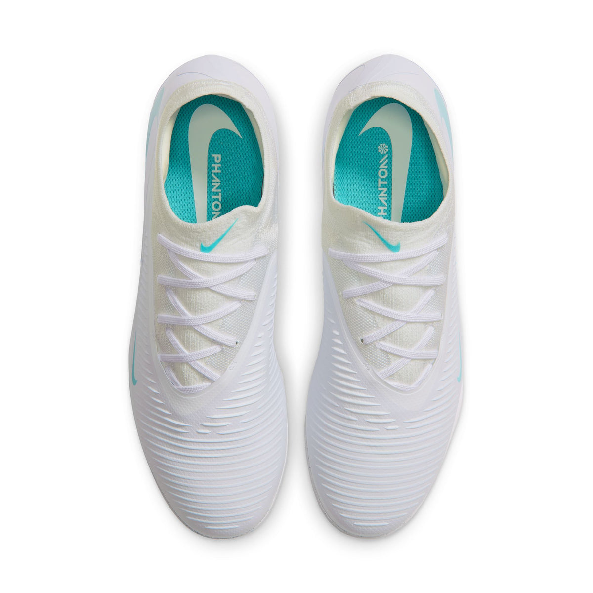 Nike React Phantom 6 Low Pro TF Turf Soccer Shoes - White/ Dusty Cactus/ White