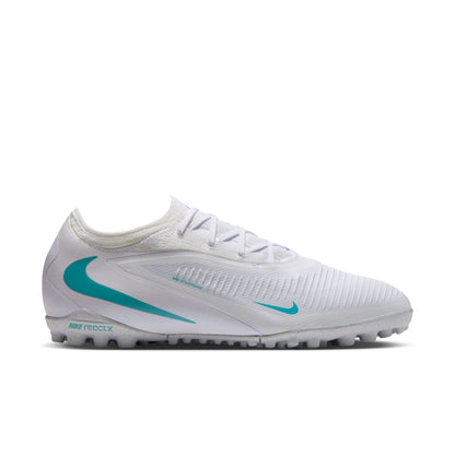 Nike React Phantom 6 Low Pro TF Turf Soccer Shoes - White/ Dusty Cactus/ White