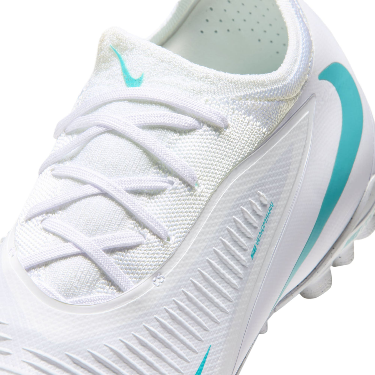 Nike React Phantom 6 Low Pro TF Turf Soccer Shoes - White/ Dusty Cactus/ White