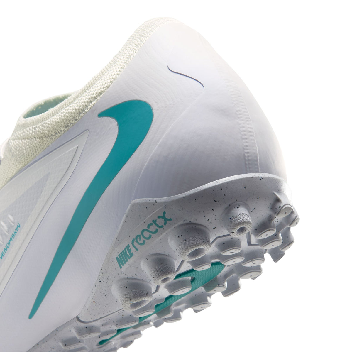 Nike React Phantom 6 Low Pro TF Turf Soccer Shoes - White/ Dusty Cactus/ White
