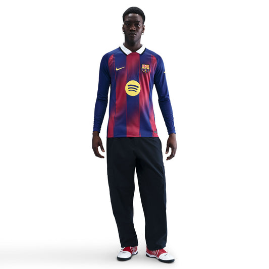 Men's Nike FC Barcelona 2025/26 Stadium Home Long Sleeve