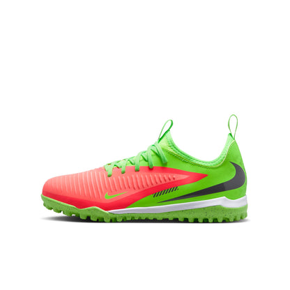 Nike Junior Phantom 6 Low Academy EH Erling Haaland TF Turf Soccer Shoes - Hot Punch/ Black Green/ Strike