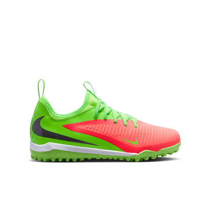 Nike Junior Phantom 6 Low Academy EH Erling Haaland TF Turf Soccer Shoes - Hot Punch/ Black Green/ Strike