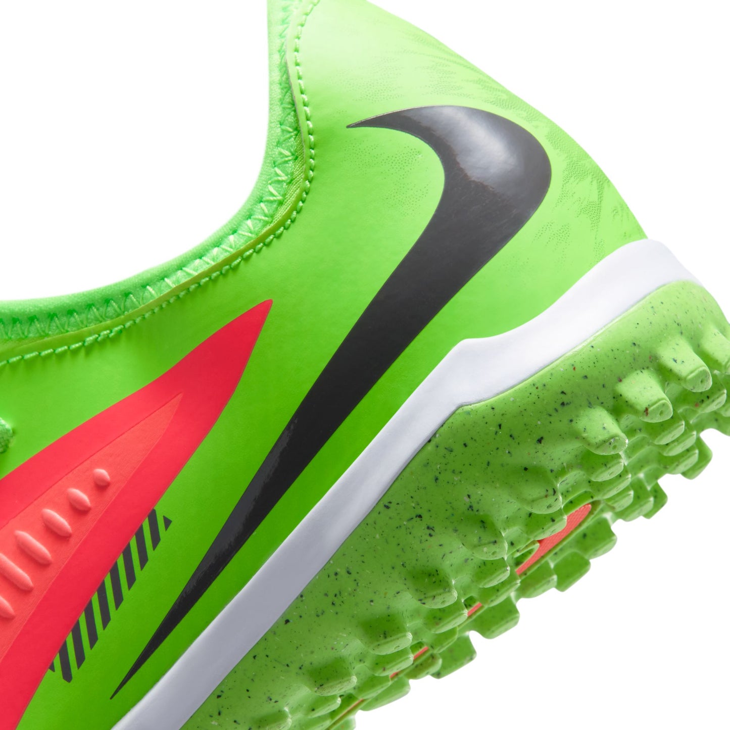 Nike Junior Phantom 6 Low Academy EH Erling Haaland TF Turf Soccer Shoes - Hot Punch/ Black Green/ Strike