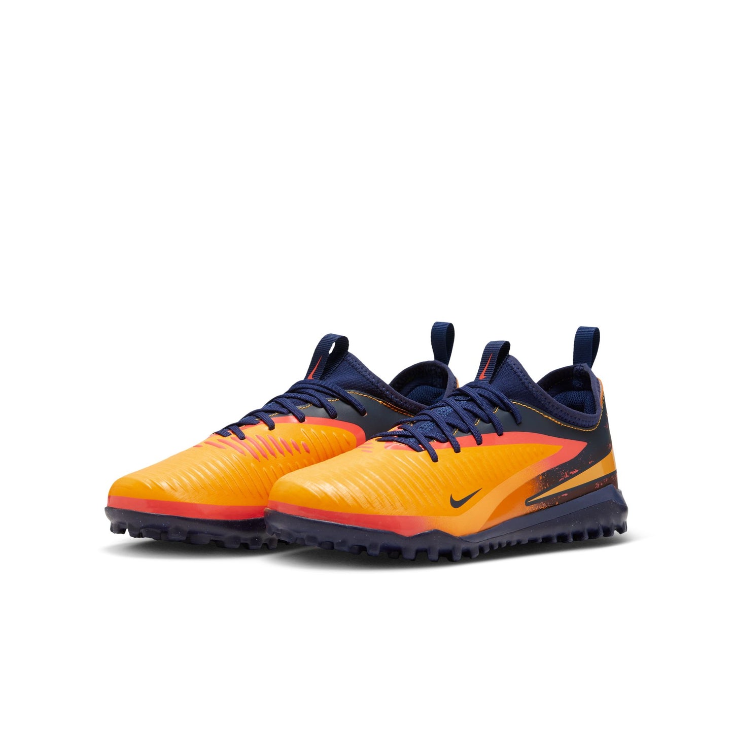 Nike Junior Phantom 360 Academy EH TF Turf Soccer Shoes- Laser Orange/ Lemon Venom/Blue Void
