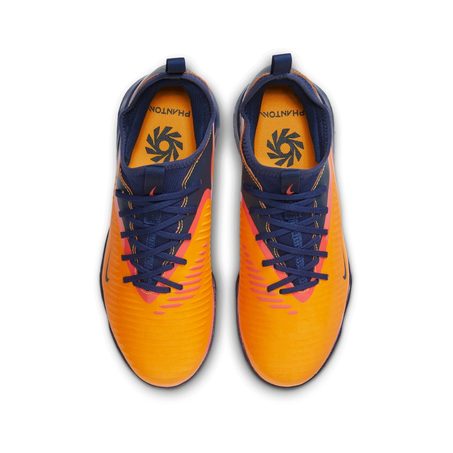 Nike Junior Phantom 360 Academy EH TF Turf Soccer Shoes- Laser Orange/ Lemon Venom/Blue Void