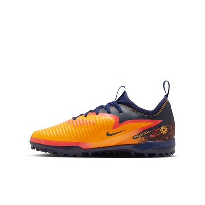 Nike Junior Phantom 360 Academy EH TF Turf Soccer Shoes- Laser Orange/ Lemon Venom/Blue Void