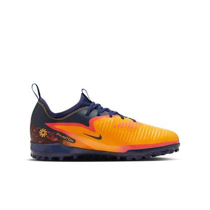Nike Junior Phantom 360 Academy EH TF Turf Soccer Shoes- Laser Orange/ Lemon Venom/Blue Void