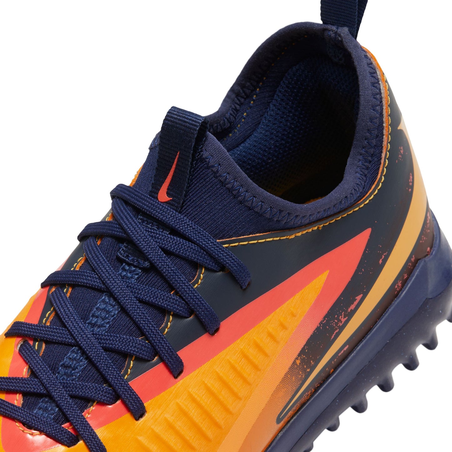 Nike Junior Phantom 360 Academy EH TF Turf Soccer Shoes- Laser Orange/ Lemon Venom/Blue Void