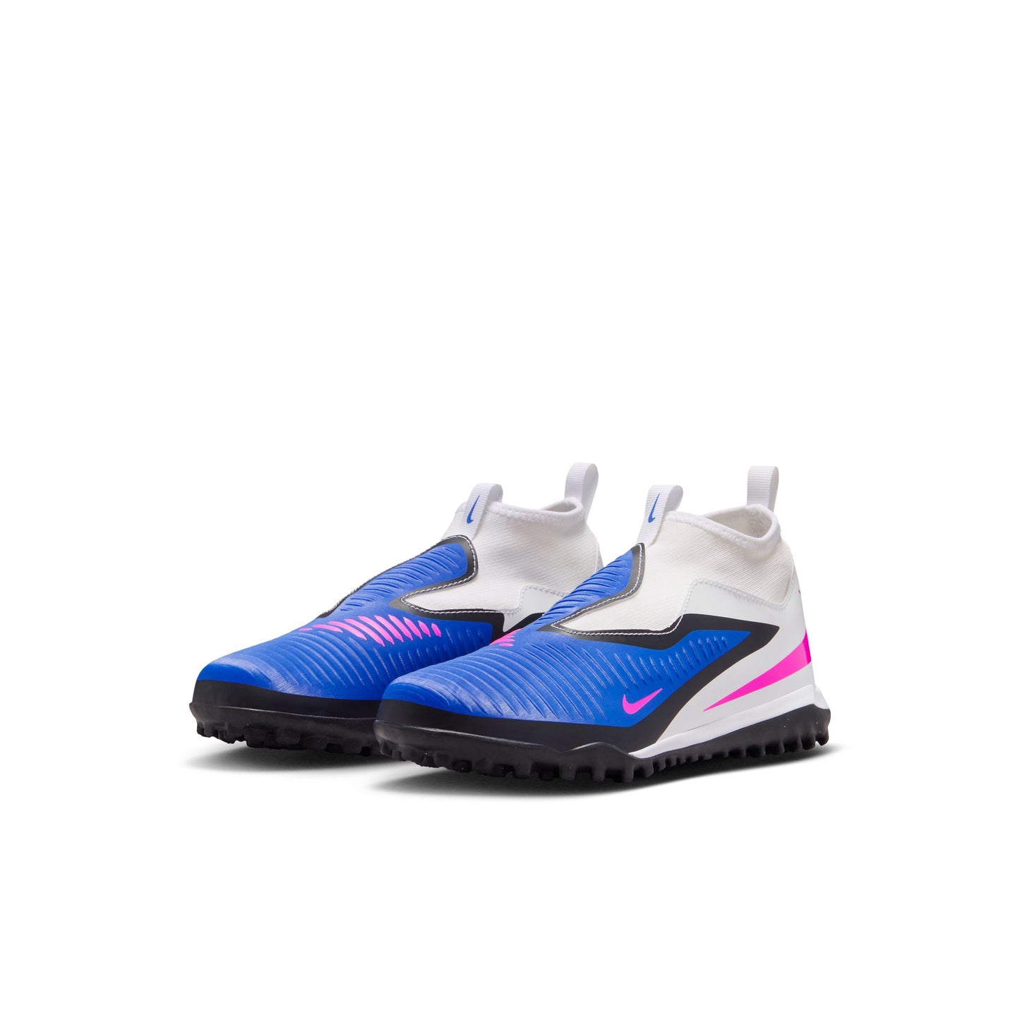 Nike Junior Phantom 6 High Academy TF Turf Soccer Cleats - Racer Blue/ Pink Blast