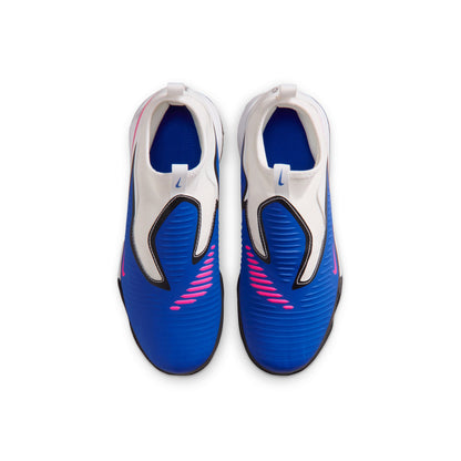 Nike Junior Phantom 6 High Academy TF Turf Soccer Cleats - Racer Blue/ Pink Blast
