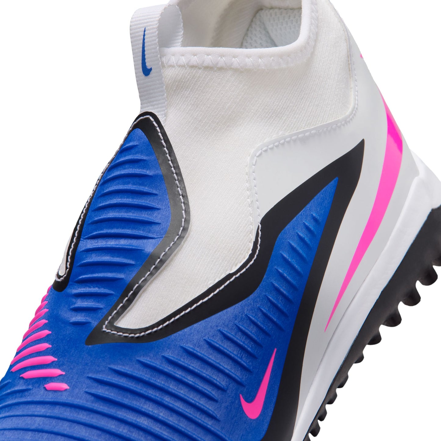 Nike Junior Phantom 6 High Academy TF Turf Soccer Cleats - Racer Blue/ Pink Blast