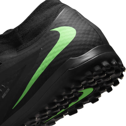 Nike Phantom 6 High Academy TF Turf Soccer Shoes - Black/ Illusion Green Black