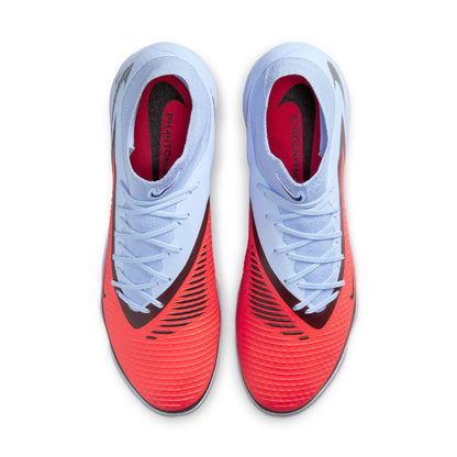 Nike Phantom 6 360 High Academy DF TF Turf Soccer Shoes - Royal Tint/ Bright Crimson
